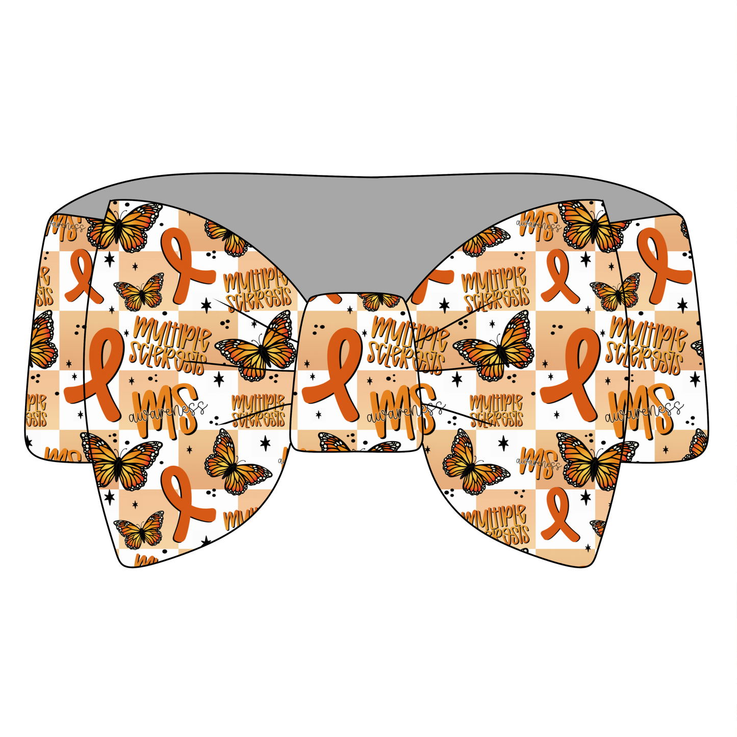 MS Awareness Bamboo Bow Headband *RTS*