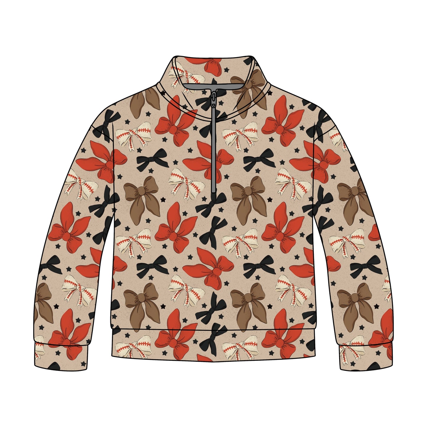 Bows & Bases Quarter Zip-Up *RTS*