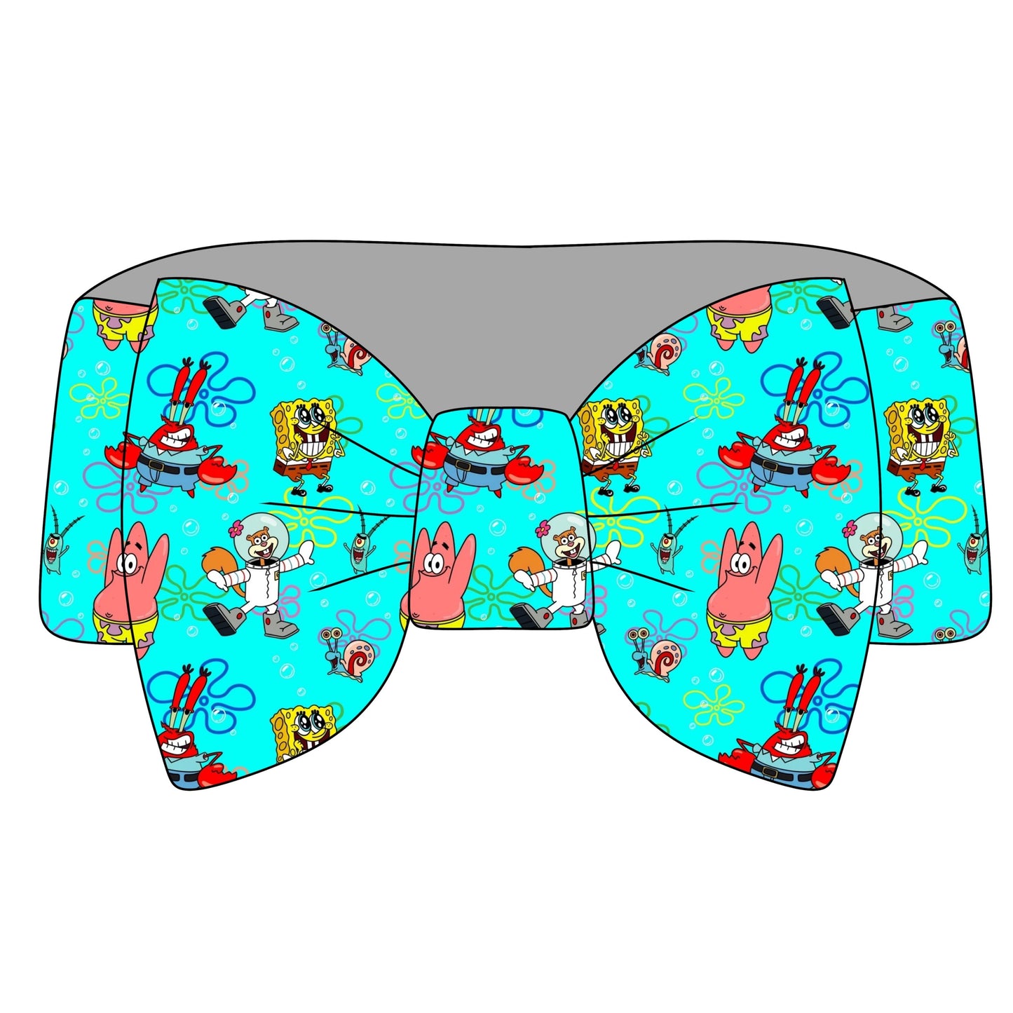 Krabby Patty Crew Bamboo Bow Headband *RTS*