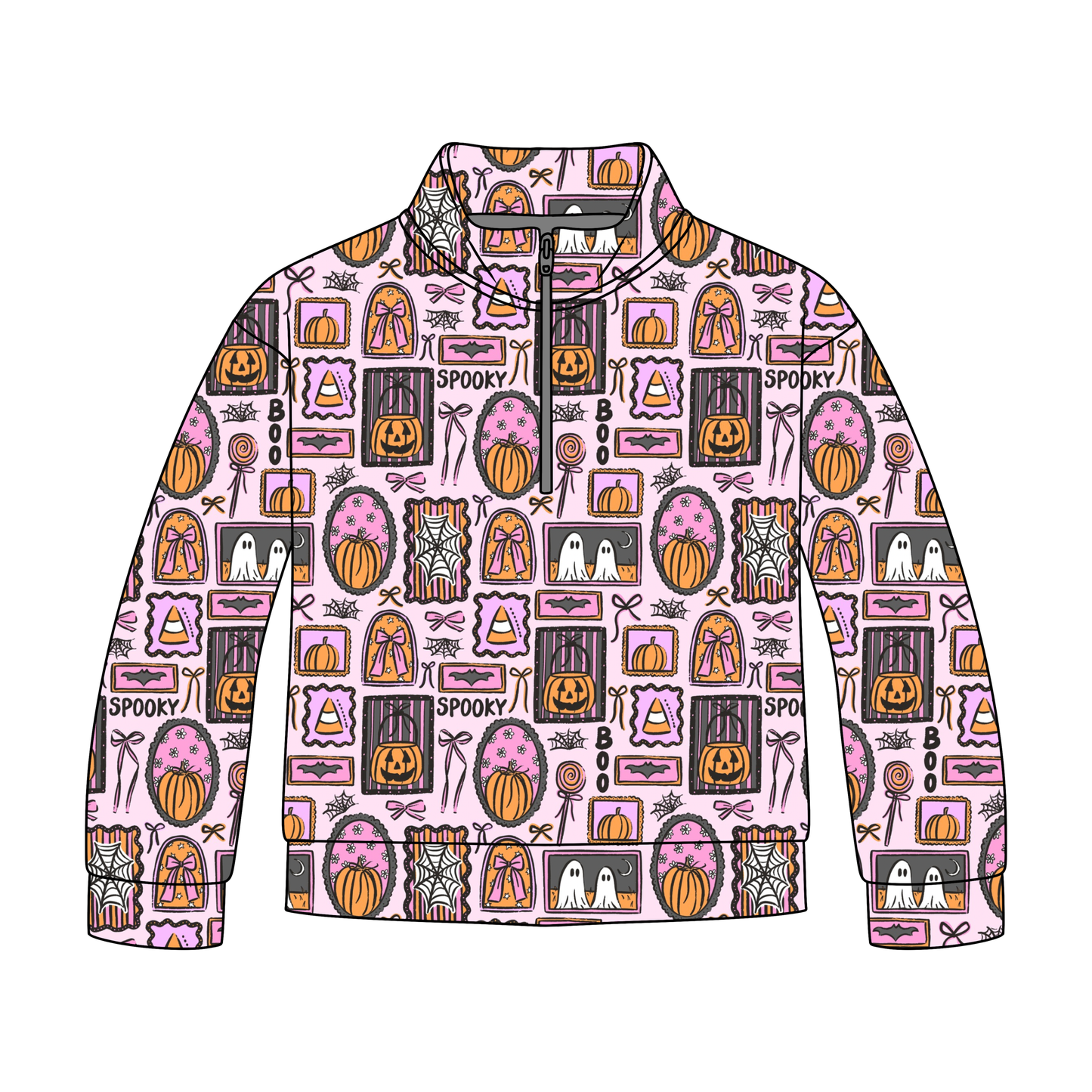Sweet Spooky Frames Quarter Zip-Up **PreOrder**