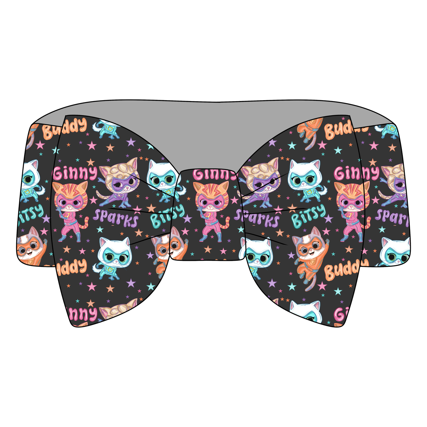 Purrfect Heroes Bamboo Bow Headband *RTS*