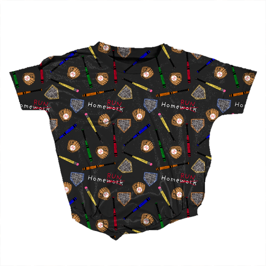 Homework & Homeruns Romper **Preorder**