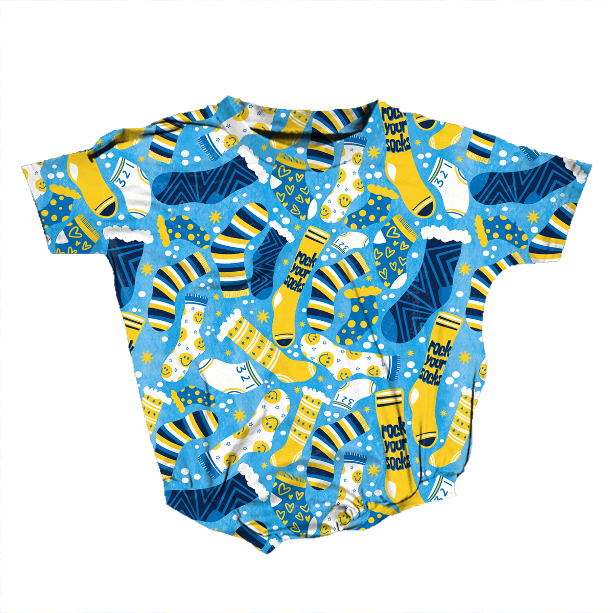 Rock Your Socks Romper **Preorder**