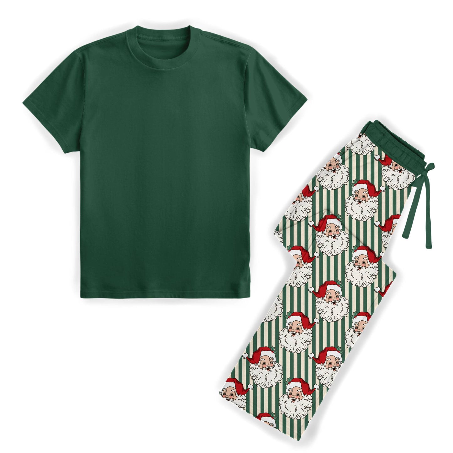 Vintage Santa Vibes Men's Bamboo Matching Lounge Set **PreOrder**