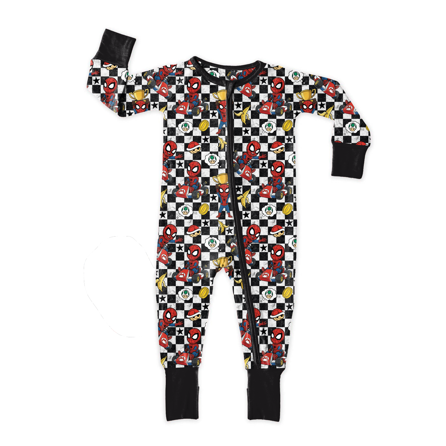 Webs and Wheels Zipper Sleeper **PreOrder**