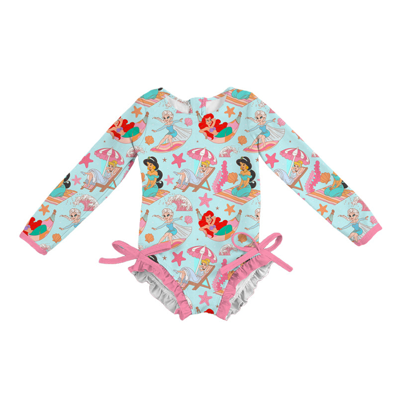Seaside Princess Rashguard One-Piece Swimwear *RTS*