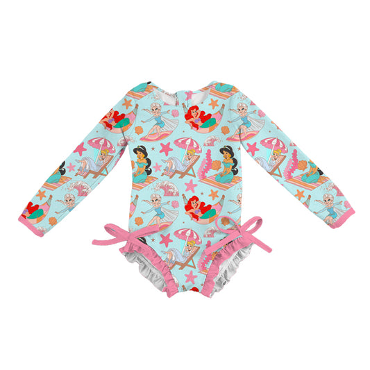 Seaside Princess Rashguard One-Piece Swimwear *RTS*