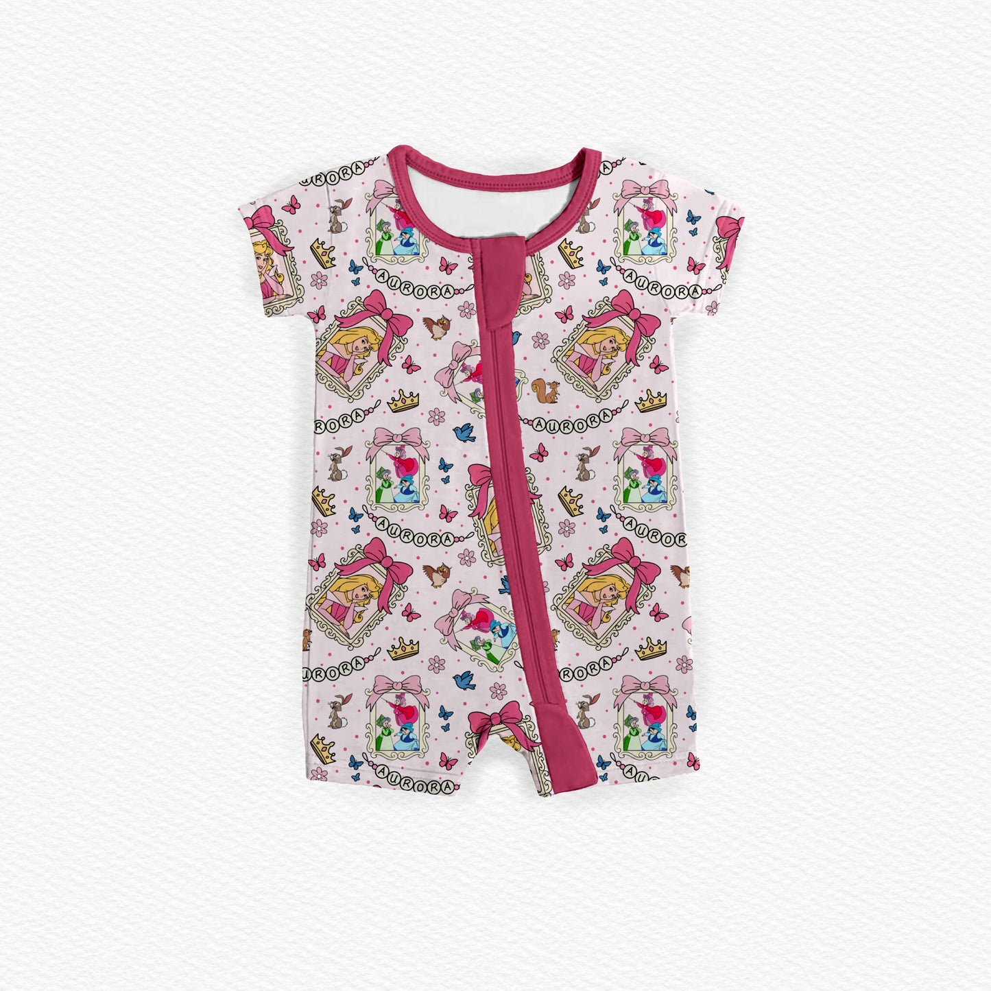A Kiss for the Princess Zipper Shortie *RTS*