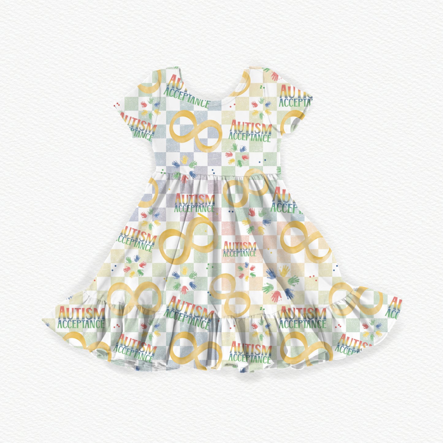 Autism Acceptance Youth Twirl Dress *RTS*