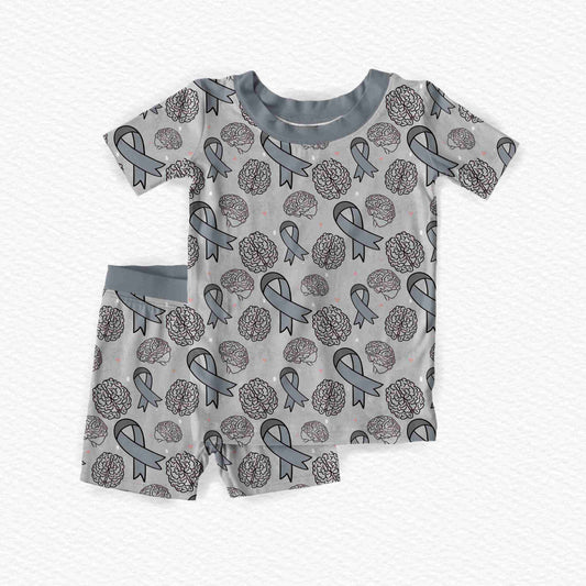 Brain Cancer & Tumor Awareness Youth Short Set *RTS*