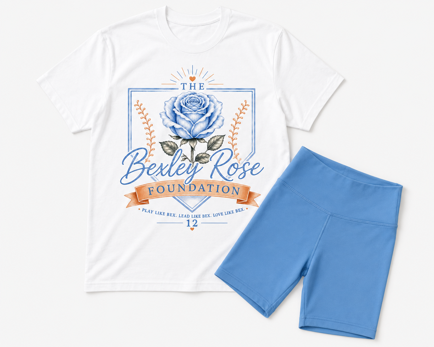 Bexley Rose Foundation Bamboo Tee Activewear Short Set **PreOrder**