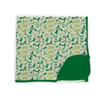 Green Awareness Ribbon Bamboo Blanket **PreOrder**