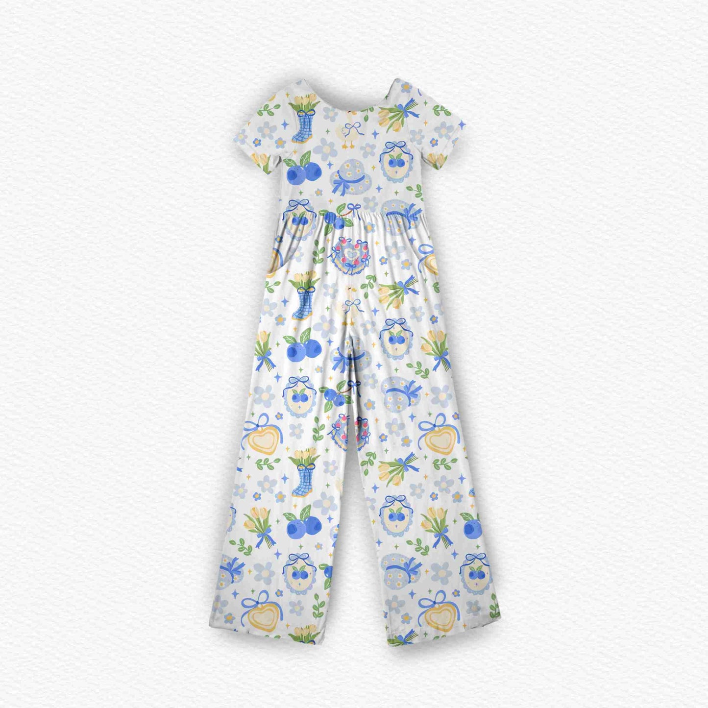 Blueberry Blossoms Jumpsuit *RTS*