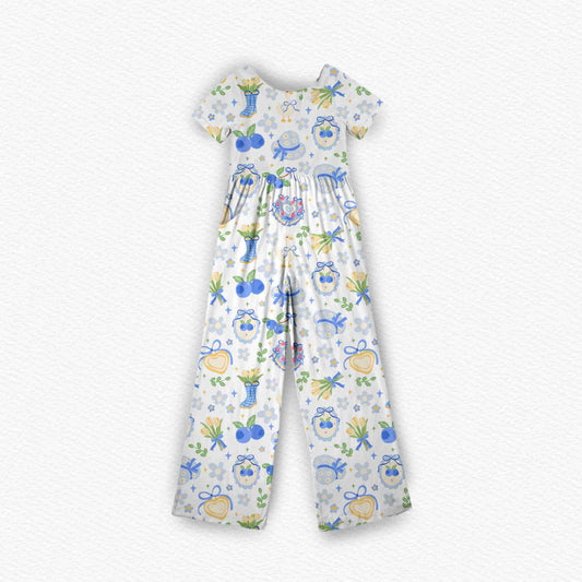 Blueberry Blossoms Jumpsuit *RTS*