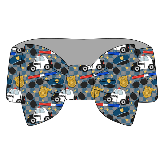 Blue Line Brave Bamboo Bow Headband *RTS*