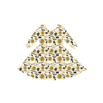 Boston Hockey Youth Twirl Dress **PreOrder**