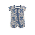Blue Bow Darling Zipper Shortie *RTS*