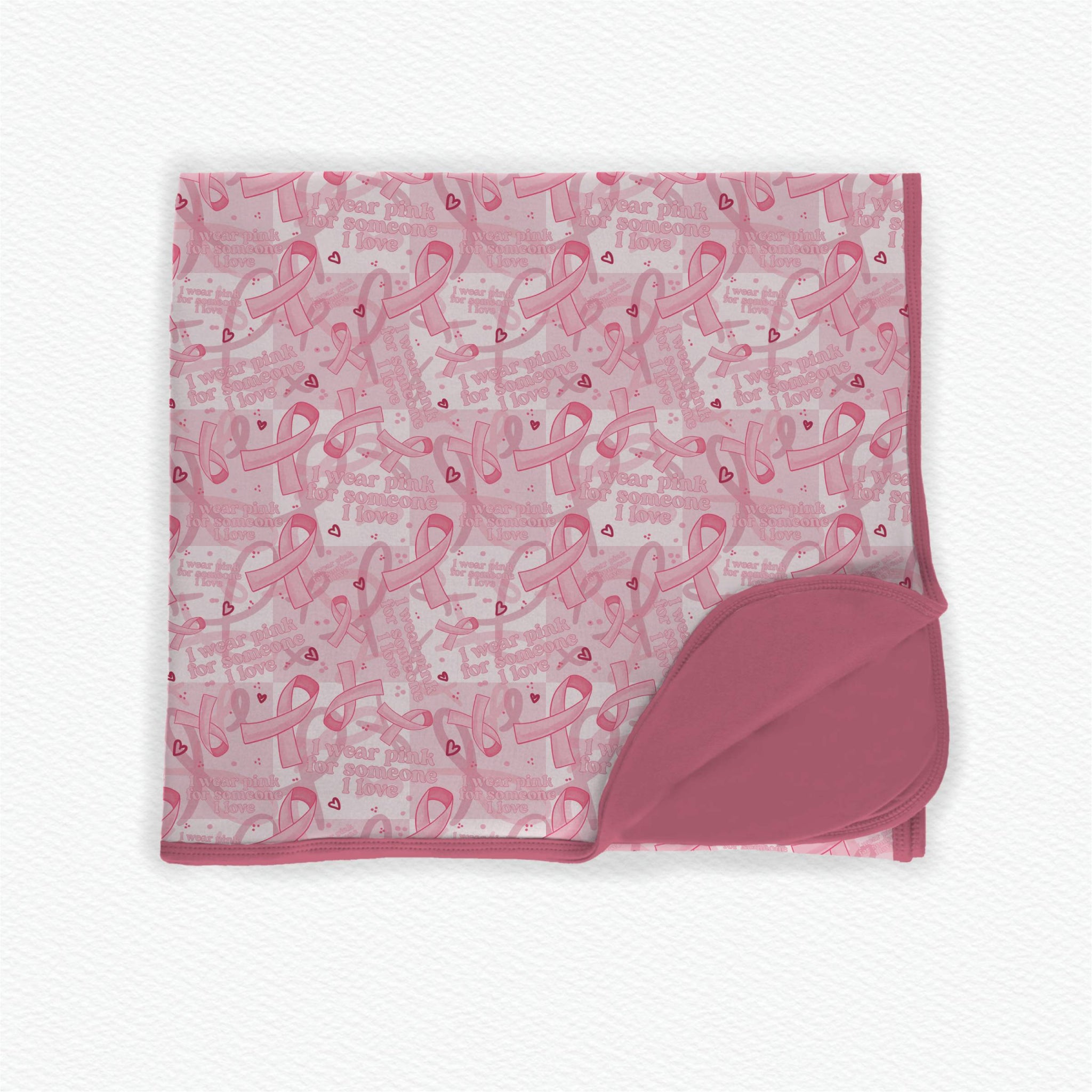 Breast Cancer Awareness Bamboo Blanket *RTS*