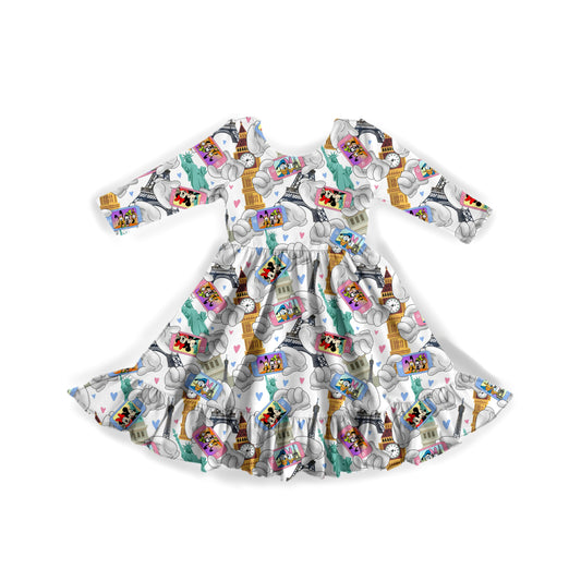 Magical Travels Youth Twirl Dress **PreOrder**