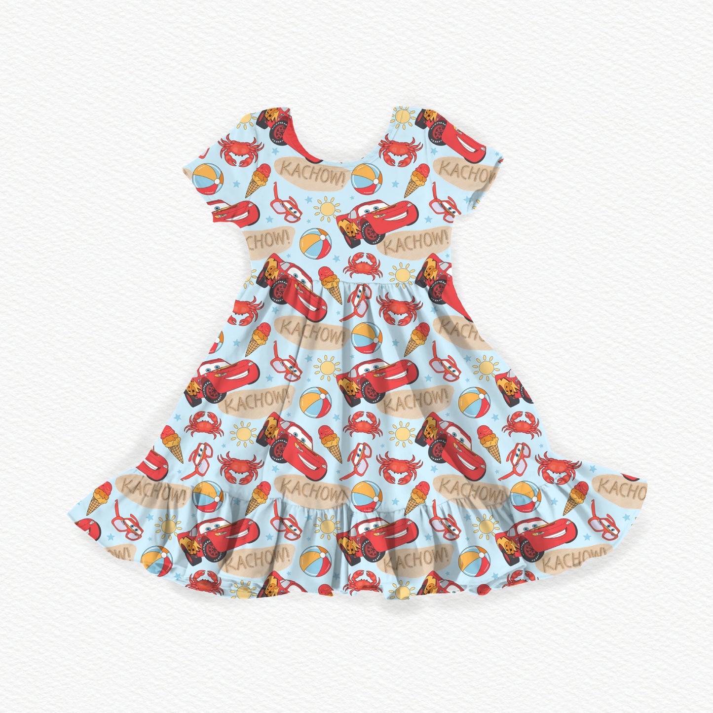 Sunny Speedster Youth Twirl Dress *RTS*
