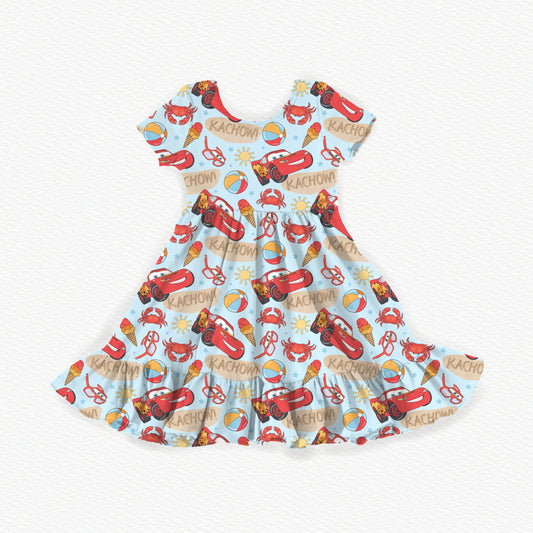 Sunny Speedster Youth Twirl Dress *RTS*