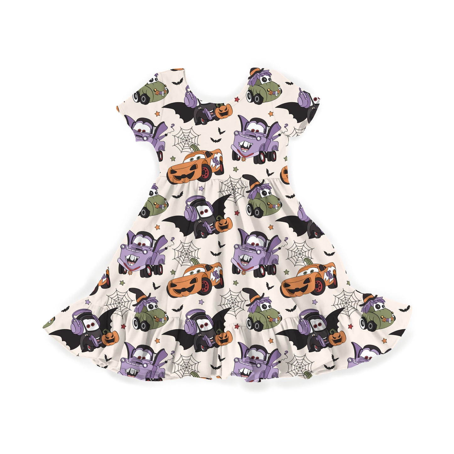 Spooky Speedway Youth Twirl Dress **PreOrder**