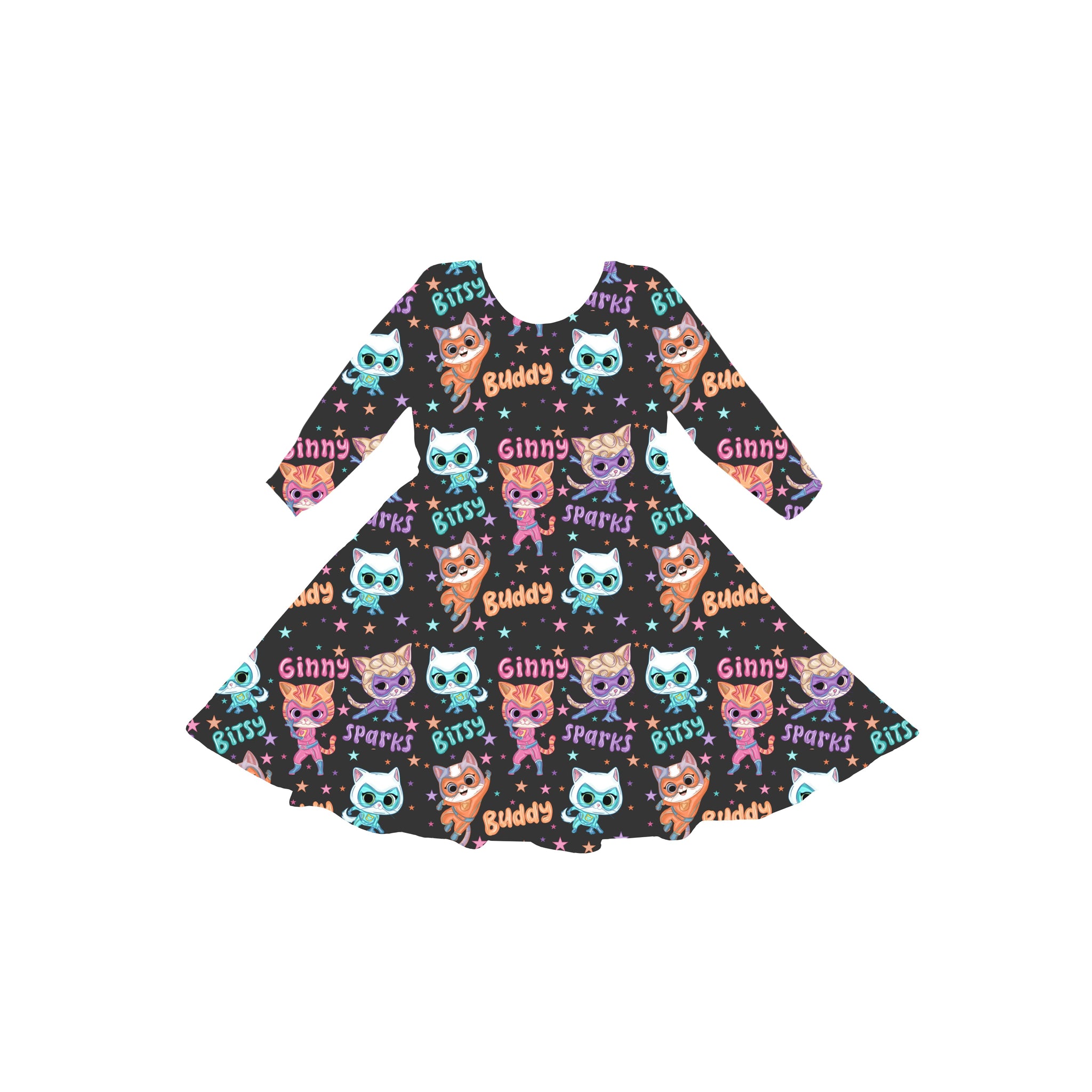 Purrfect Heros Youth Twirl Dress **PreOrder**