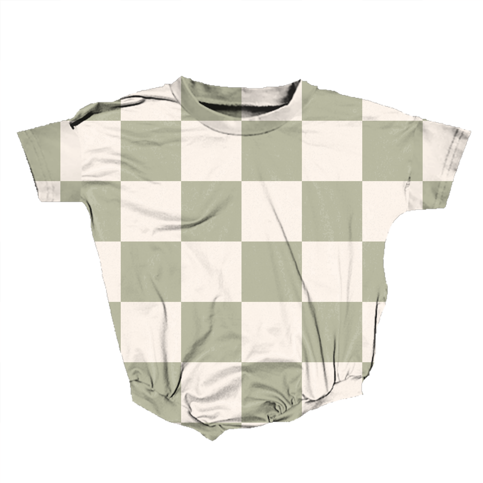 Green Checkered Medically Adaptable Romper *RTS*