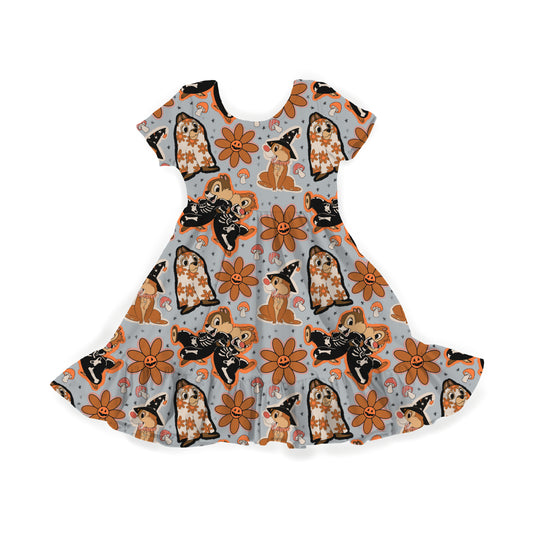Spooky Squeaks Youth Twirl Dress **PreOrder**