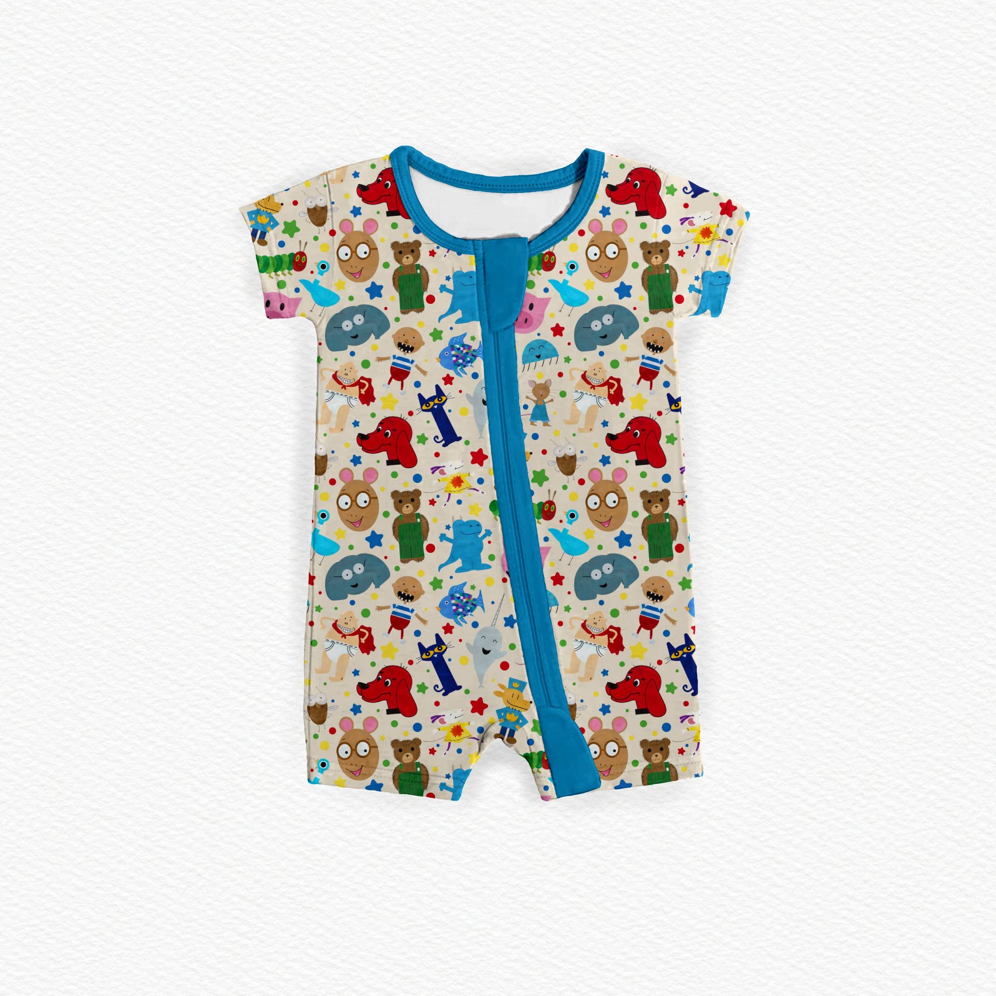 Book Mashup Medically Adaptable Zipper Shortie *RTS*