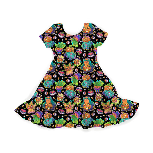 Pumpkin Patch Poke Pals  Youth Twirl Dress **PreOrder**