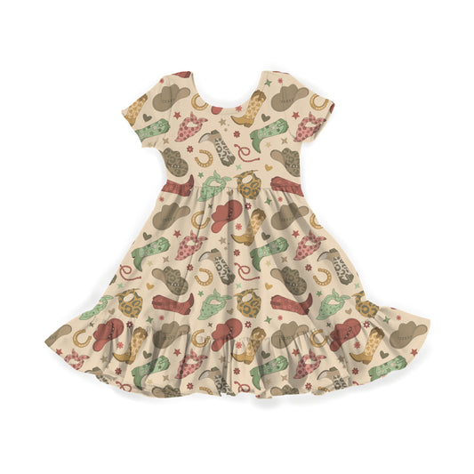 Boot Scootin' Cutie Youth Twirl Dress *RTS*