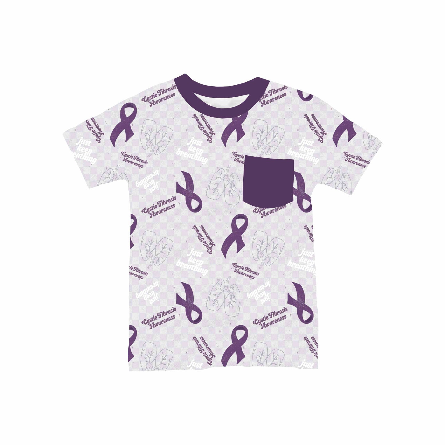 Cystic Fibrosis Awareness Pocket T-Shirt *RTS*