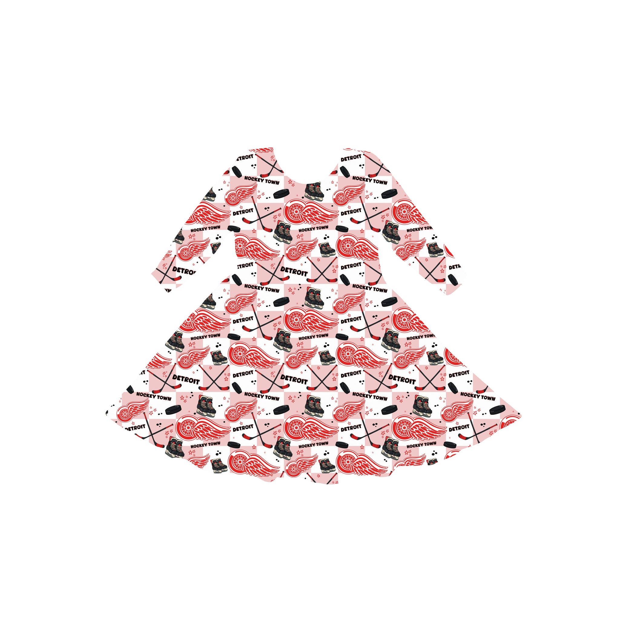 Detroit Hockey Youth Twirl Dress **PreOrder**