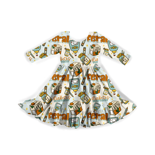 Feral Like My Blood Sugar Youth Twirl Dress **PreOrder**