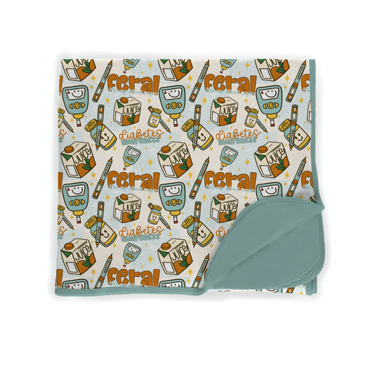 Feral Like My Blood Sugar Bamboo Blanket **PreOrder**