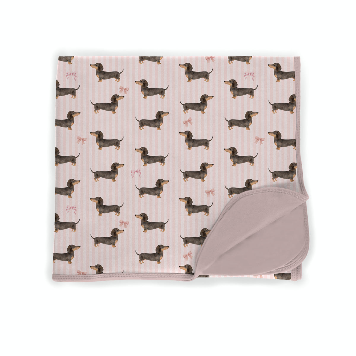 Doxie Daydreams Pink Bamboo Blanket **PreOrder**
