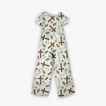He Is Risen Floral Jumpsuit **PreOrder**