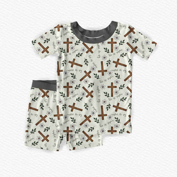 He Is Risen Floral  Youth Short Set **PreOrder**