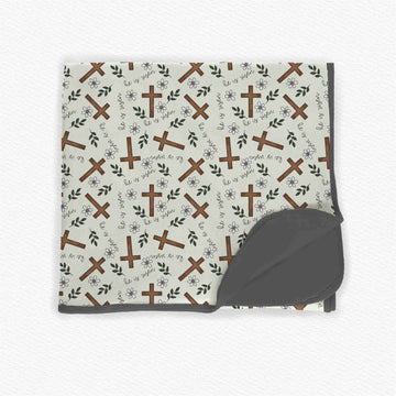 He Is Risen Floral Bamboo Blanket **PreOrder**