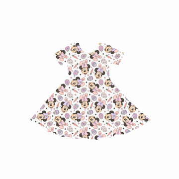 Hoppy Easter Mouse Purple Youth Twirl Dress **PreOrder**