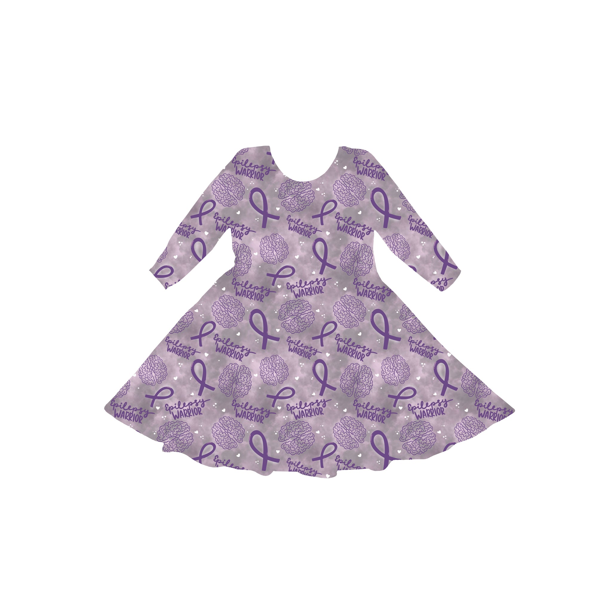 Epilepsy Warrior Youth Twirl Dress **PreOrder**