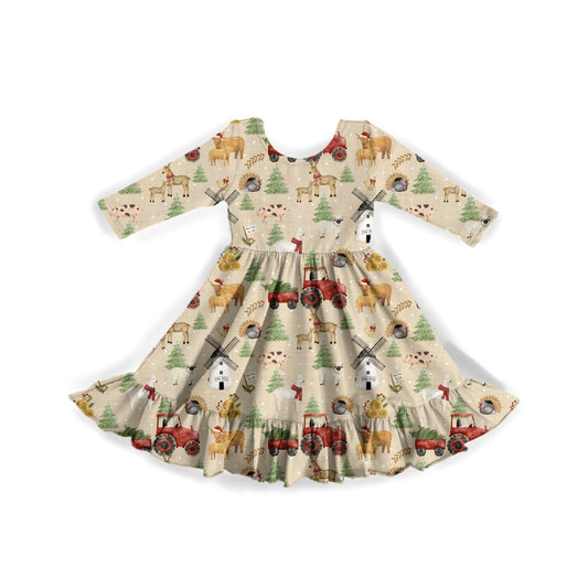 Merry Little Farmstead Youth Twirl Dress **PreOrder**