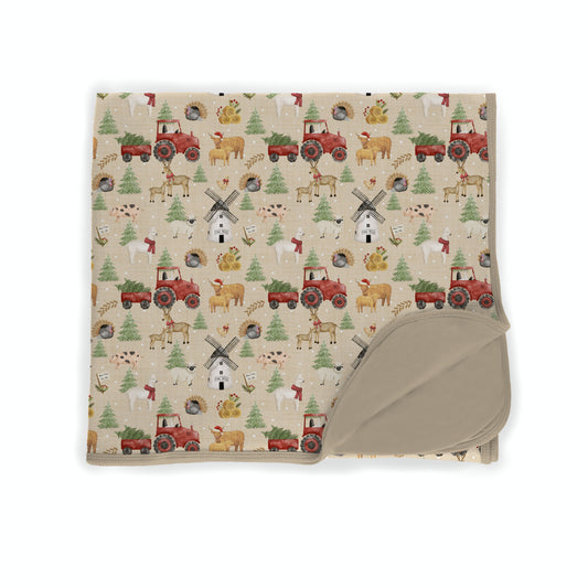 Merry Little Farmstead Bamboo Blanket **PreOrder**