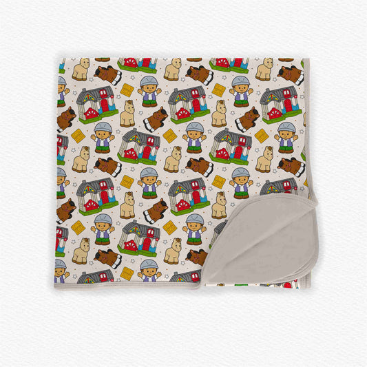 Little Farmers, Big Fun Bamboo Blanket *RTS*
