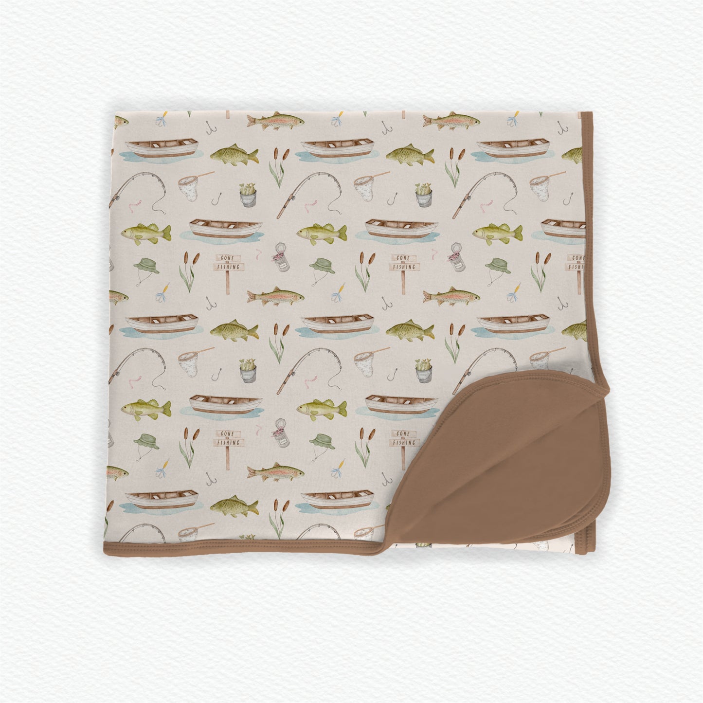 Gone Fishing Bamboo Blanket *RTS*
