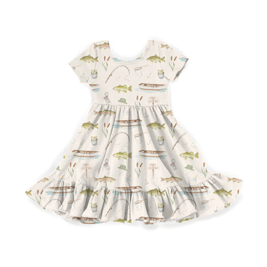 Gone Fishing Youth Twirl Dress *RTS*