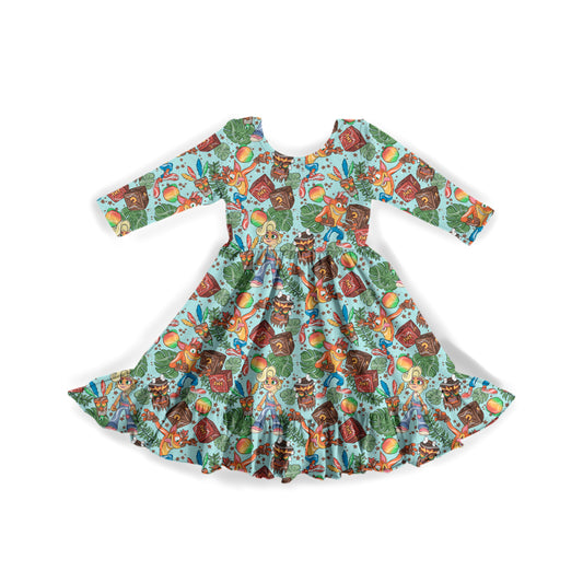 Crash & Dash Youth Twirl Dress **PreOrder**