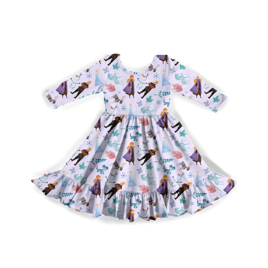 Cold Never Bothered Me Youth Twirl Dress **PreOrder**