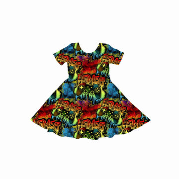 Gamer Mode Activated Youth Twirl Dress **PreOrder**